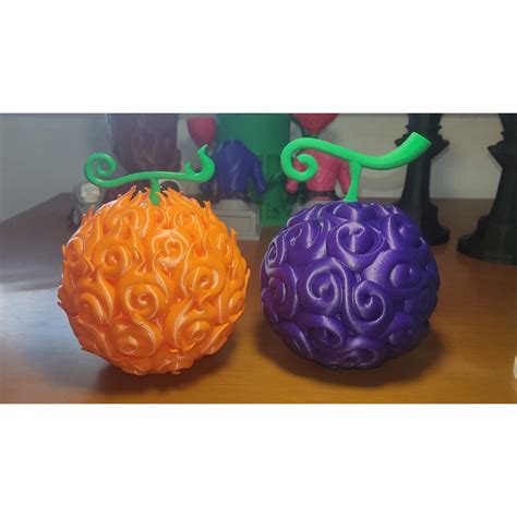 Kit 2 Akuma no mi Mera Mera no Mi e Gomu Gomu no Mi em Impressão 3D PLA ...