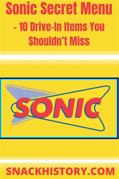 Image result for Sonic Drive-In Secret Menu