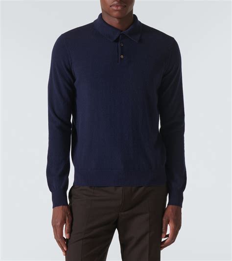 Cashmere polo shirt in blue - Rubinacci | Mytheresa