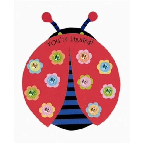 Ladybug Invitations 8ct : Amazon.in: Office Products