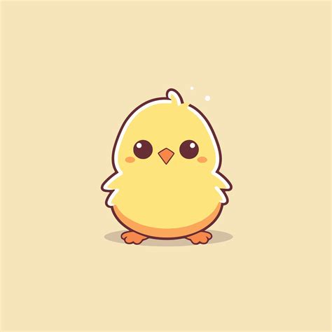 Cute kawaii chicken chibi mascot vector cartoon style 23137966 Vector ...