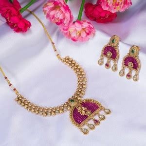 Sheetal Kart Brass Pink Jewellery Set Price in India - Buy Sheetal Kart ...