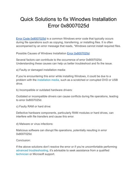 Image result for Fix Error Code 0X8007025d