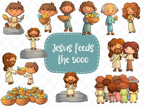 Jesus Feeding The 5000 Clip Art Feeding The Multitude, The Feeding Of