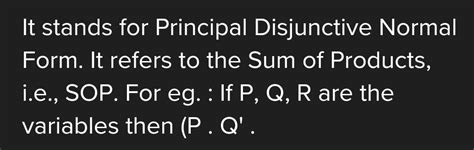 disjunctive normal form of ~(p∨q)≡(p∨q) - Brainly.in