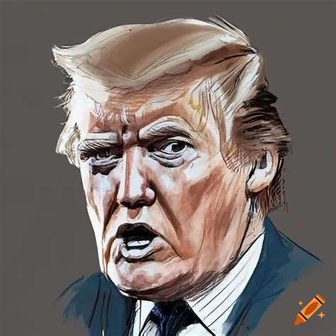 Courtroom-sketch-style drawing of donald trump and morrissey in a jail cell on Craiyon