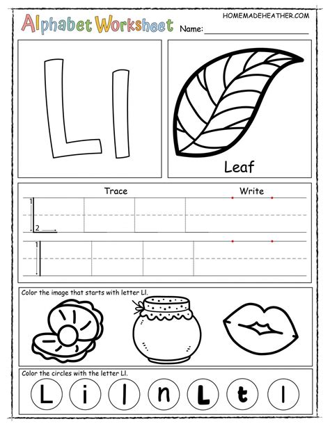 Letter L Printable Worksheet | Preschool letters, Alphabet worksheets ...
