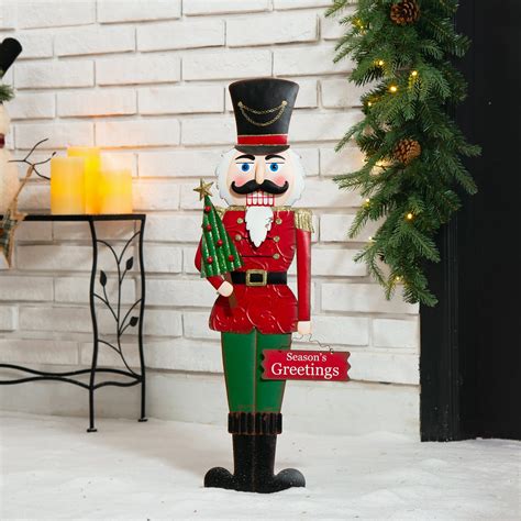 The Holiday Aisle® 36"H Metal Christmas Nutcracker Yardstake or ...