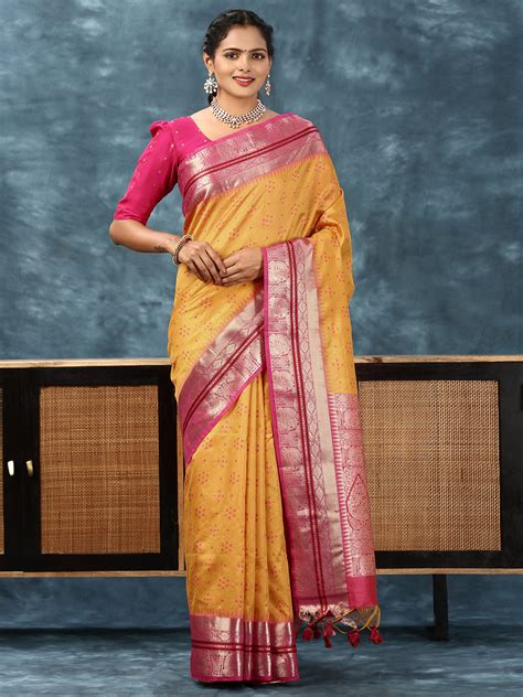 Womens Semi Cotton Weaving Saree SCS94
