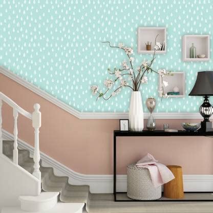 Asian Paints 45 cm EzyCR8 DIY Peel & Stick Wallpaper Quirky Rain Drop ...