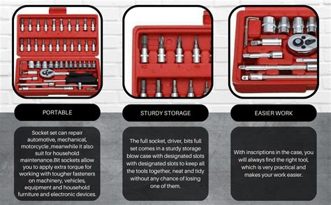 Saykhus 46 1 Tool Kit/Screwdriver & Socket Set/Multi Purpose Tool Kit ...