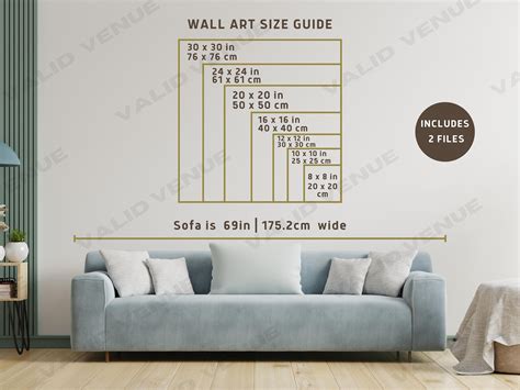 Square Wall Art Size Guide, Frame Size Guide, Print Size Guide, Wall ...