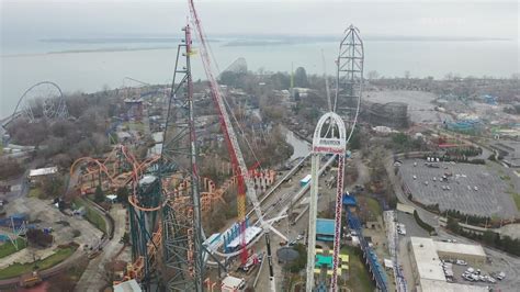 Cedar Point Top Thrill 2 spike tower construction video | wtol.com