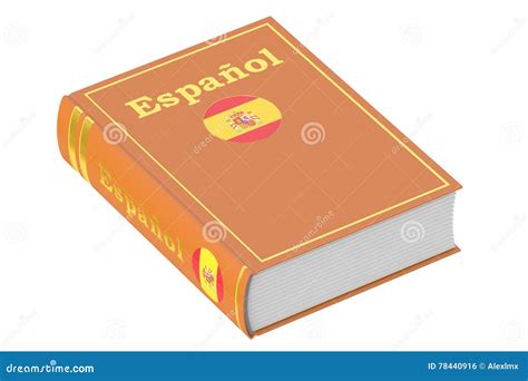 Spanish Language Textbook, 3D Rendering Stock Illustration ...