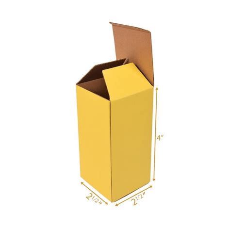 Yellow Reverse Tuck Box -2.5x2.5x4 | Gift Boxes, Eflute Boxes