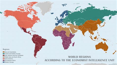 World Map Region Definitions - Vivid Maps