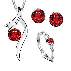 Buy Valentine Gift Om Jewells Rhodium Platted Valentines Day Gifts ...