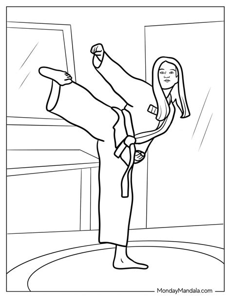 Karate Coloring Pages 的图像结果