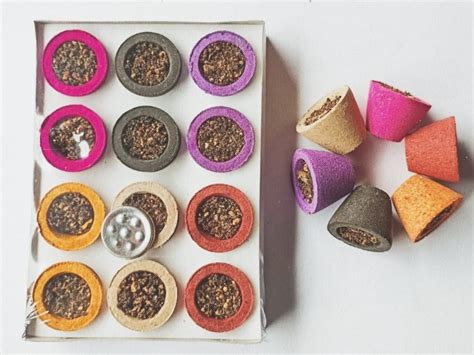 48 Pcs Natural Organic loban, gugal Color Cup sambrani/dhoop Cups with ...
