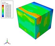Stress Distribution in polycrystalline model