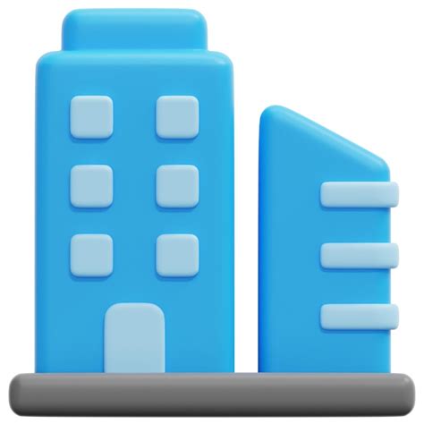 Budynek 3d render ikona ilustracja | Plik PSD Premium