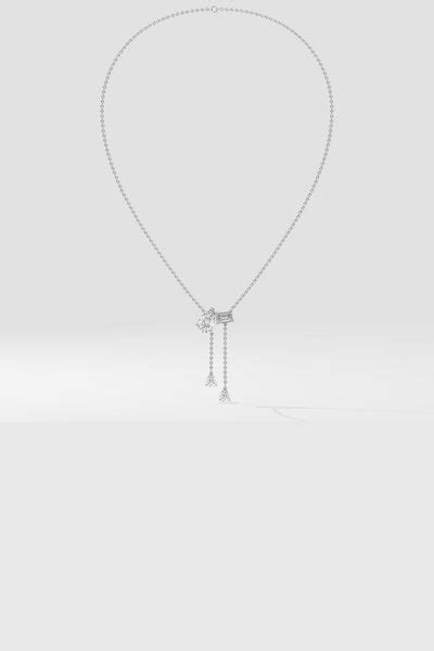 2 Stone Solitaire Necklace With Drops – House of Quadri