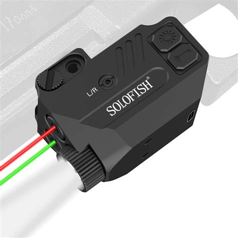 Solofish Aluminum 500lm Pistol Laser Light Combo Red Green Laser ...