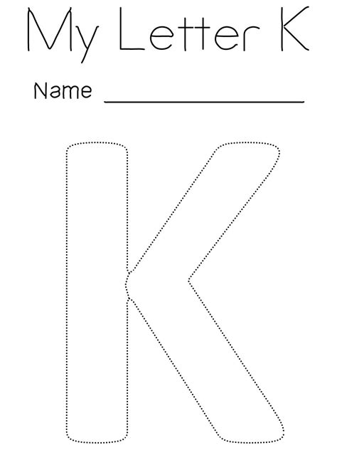 Letter K Tracing coloring page - Download, Print or Color Online for Free