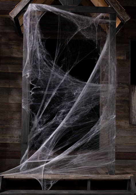 200 Square FT White Spider Web Prop | Halloween Spider Webs