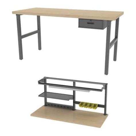 Greene Manufacturing Leveling Feet Workbenches, 72" W, 28-3/4" to 37-1/ ...