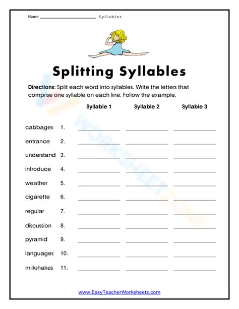 Image result for Splitting Syllables Practice