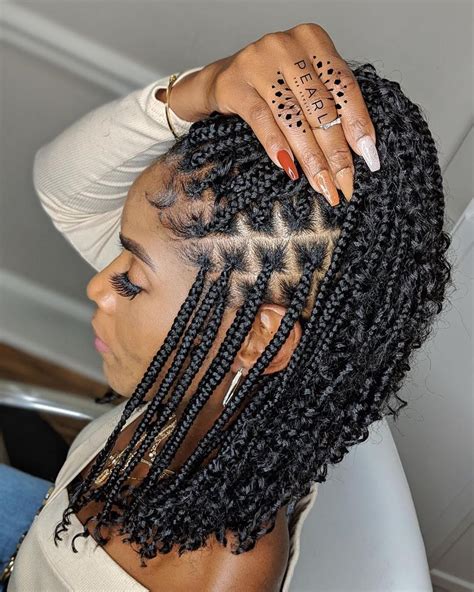 50 Box Braids Protective Styles on Natural Hair with Full Guide - Coils ...