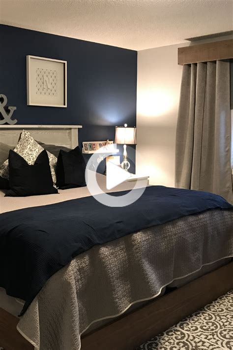 bedroom ideas navy and grey
