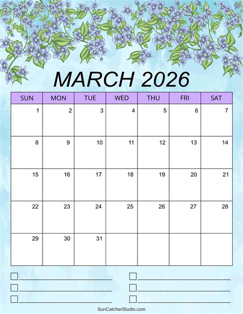 2026 March Calendar - Free 2025 Calendar Printable