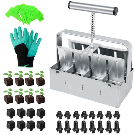 Buy 2024 Upgrade Soil Blocker with Comfortable Handle - 8 Cell Soil ...