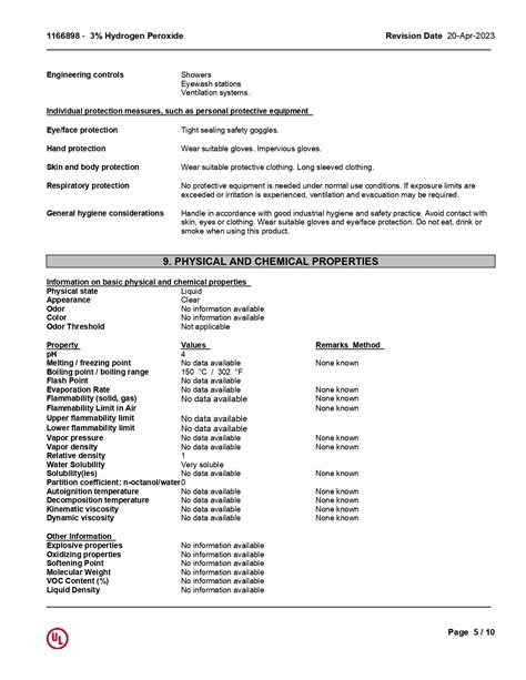 Material Safety Data Sheet Hydrogen Peroxide 30 at Melissa Simons blog