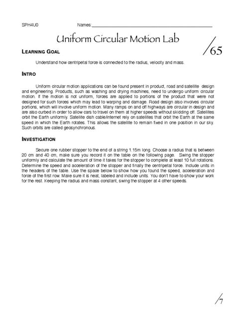 Image result for Uniform Circular Motion Lab