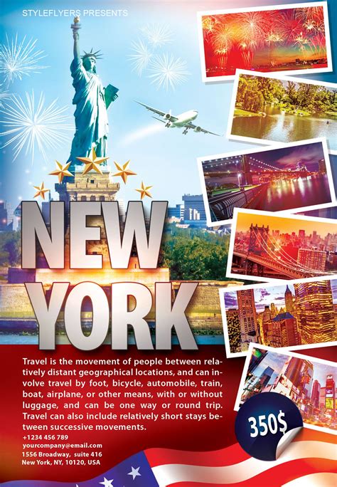 Free Travel New York Flyer PSD Template by styleflyer.com is the best ...