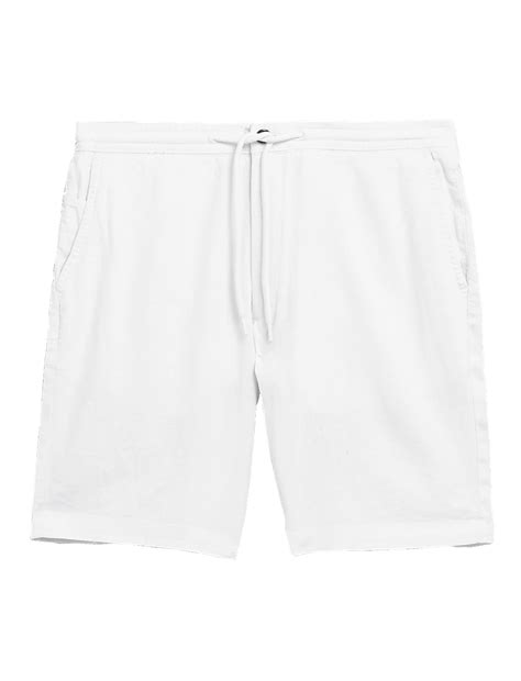 Buy Linen Blend Regular Fit Short at Marks & Spencer