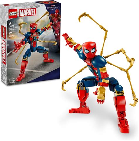 Amazon.com: LEGO Marvel Iron Spider-Man Construction Figure Building ...