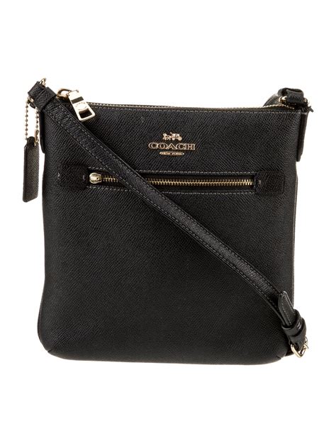 Coach Leather Crossbody Bag - Black Crossbody Bags, Handbags - CCH73458 ...