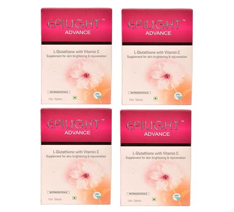 Epilight Advance L- Glutathione Tablets 600mg - 40 Tablets for Men ...