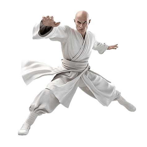 3d Kung Fu Character White Background, 3d, Man, Character PNG ...