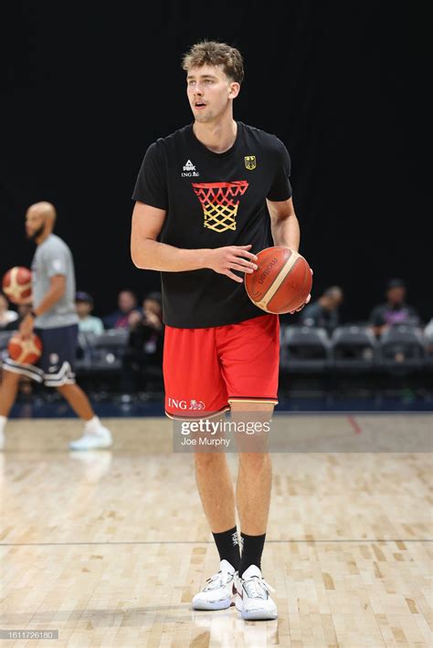 Franz Wagner of Germany warms up before the game against the USA... in ...
