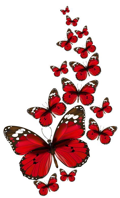 Red Butterfly Clipart