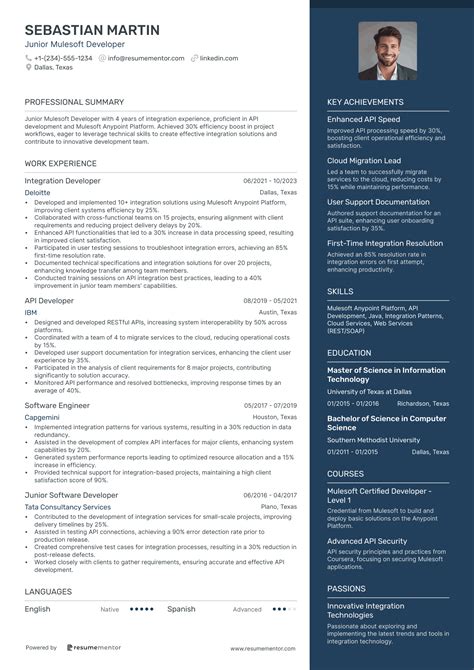 Image result for MuleSoft Developer Resume