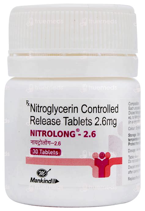 Nitrolong 2.6 Tablet: Uses, Side Effects, Price & Substitutes