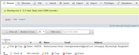 Insert Values in Table in MySQL 的图像结果