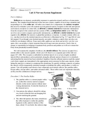 Fillable Online Lab 11: Reflexes and General Senses Fax Email Print ...