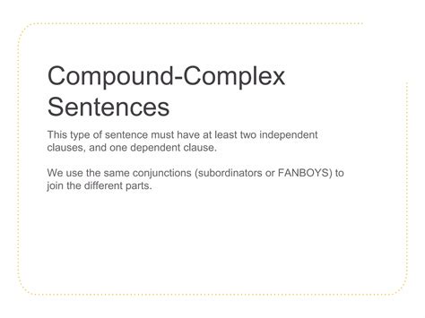 Complex and Compound-Complex Sentences | PPTX